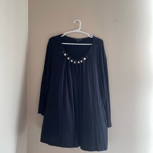 Ryan Wythe - Black Tunic with Pearl Accents